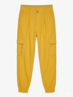 Forever 21 Women's Mustard Yellow Cargo Jogger Pants